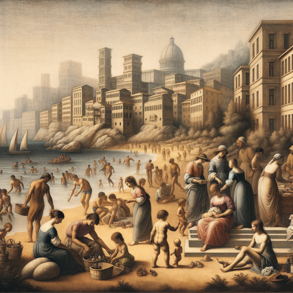Family enjoying beach activities near Athens.