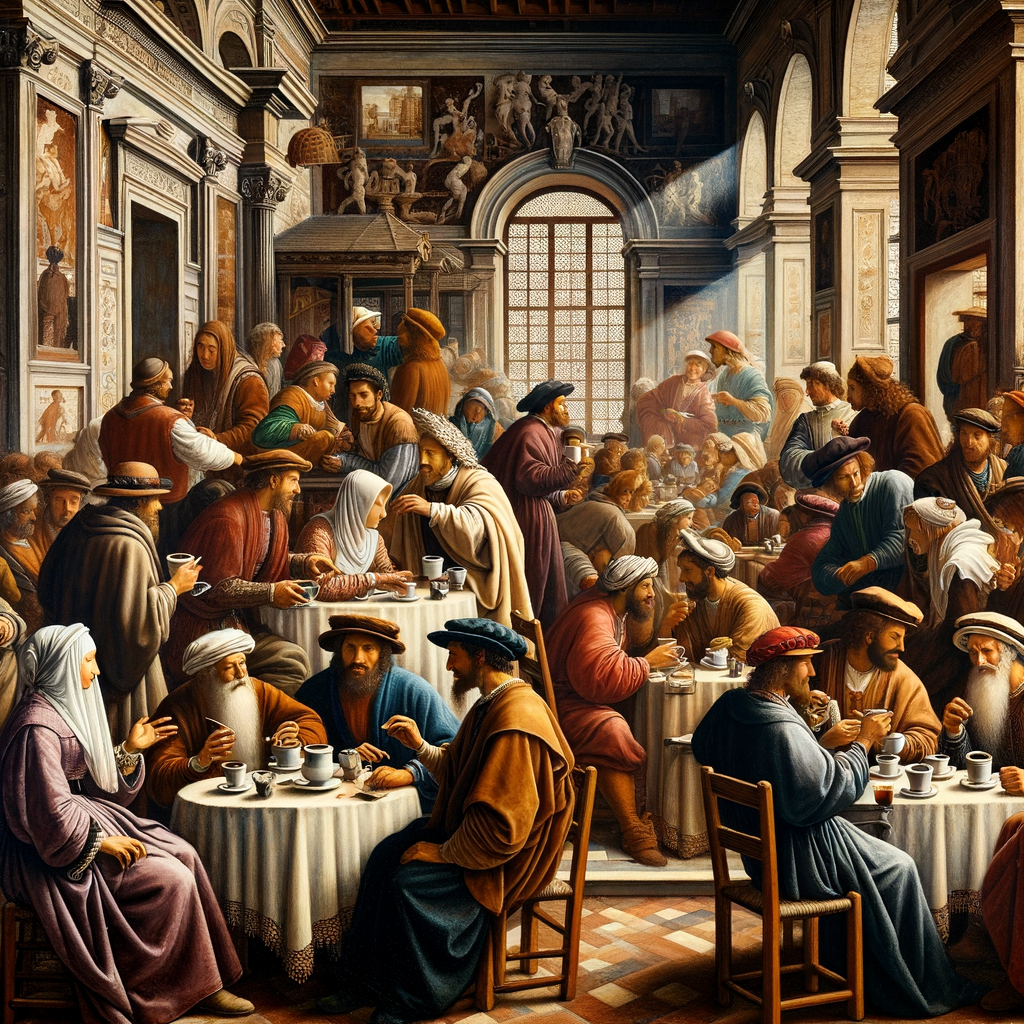 Historic kafeneia bustling with lively conversations.